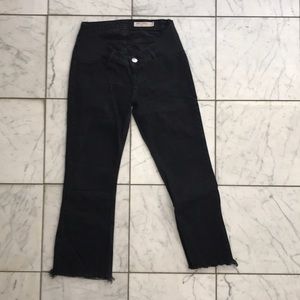 ASOS black maternity jeans cut hem size US 4